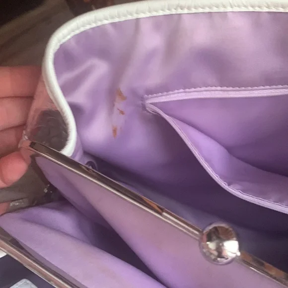 Coach Silver and White Bag Purse - Picture 9 of 12